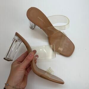 Zara Clear Nude Heeled Sandal 41 / 10